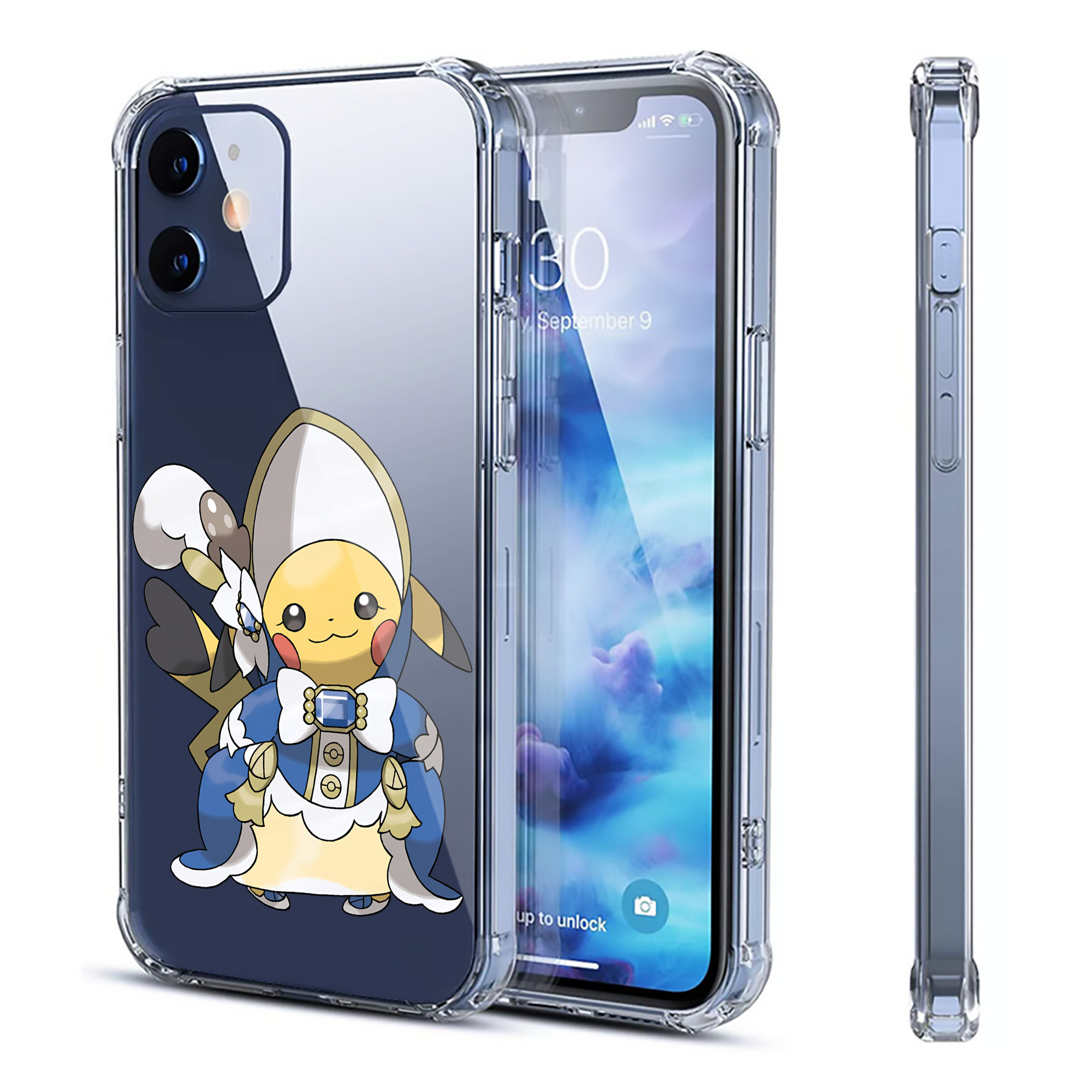 （画像用） ポケットモンスター Pokémon 【iPhone 12シリーズ対応】透明スマホケース（クリアソフトケース）